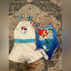 Disney little mermaid terry cloth romper and one piece swimsuit 5